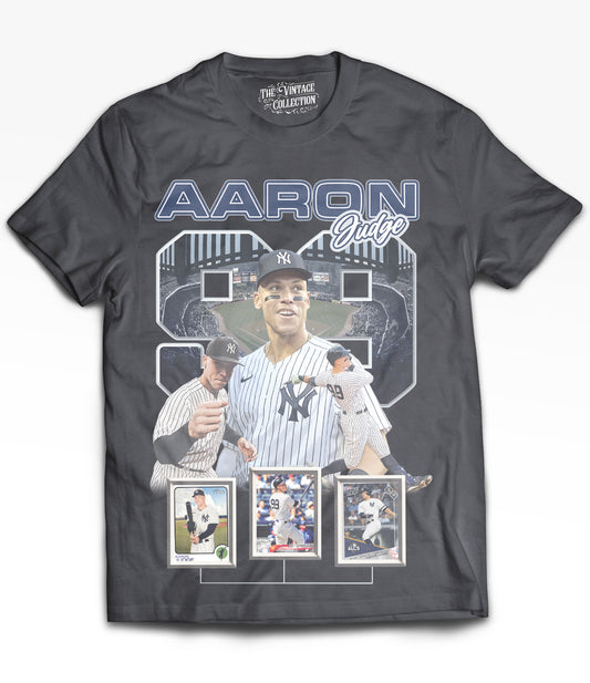 Aaron Judge Tribute Vintage Shirt: Front/Back (Vintage Black)