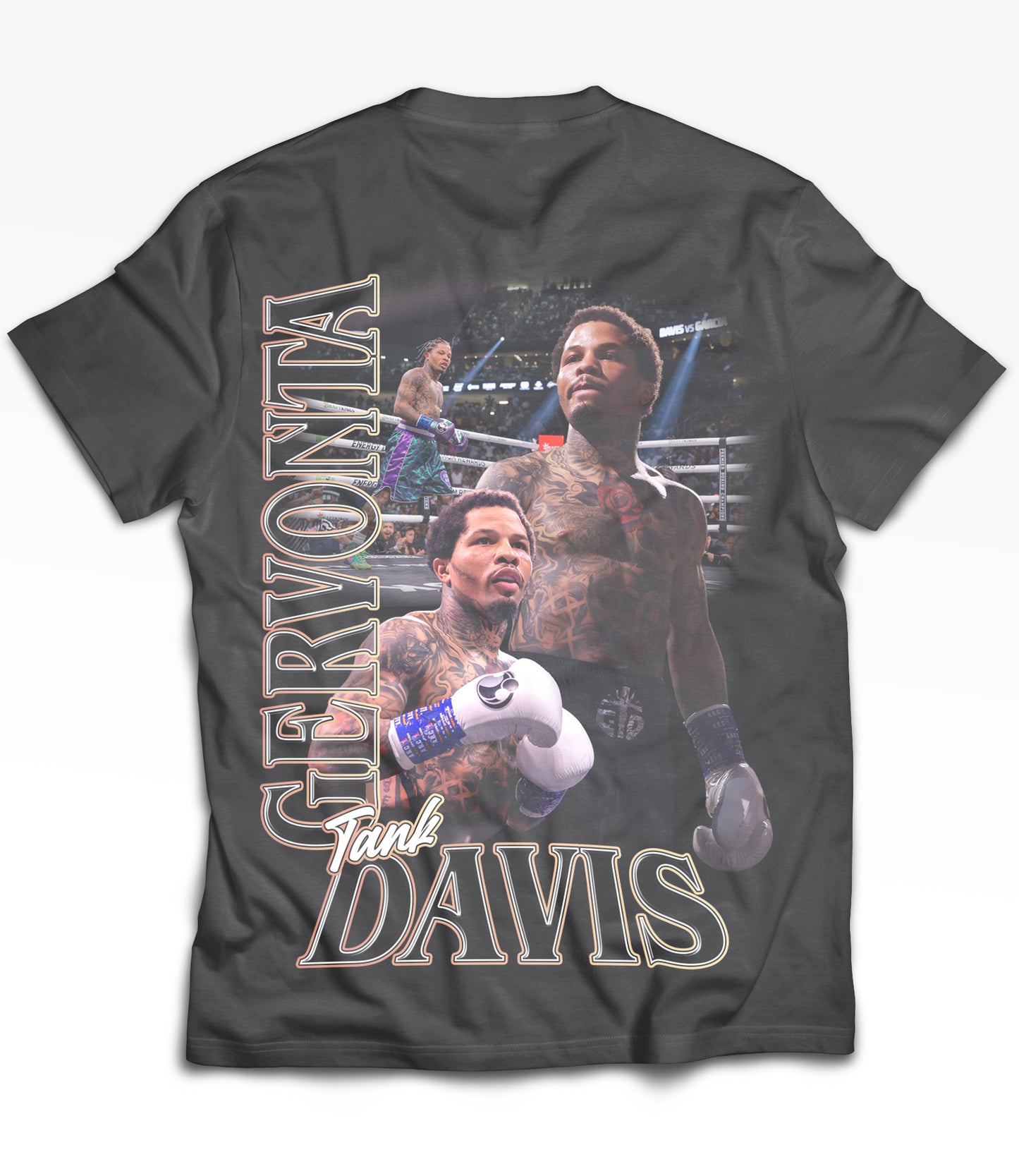 Tank Davis Tribute Vintage Shirt: Front/Back (Vintage Black)