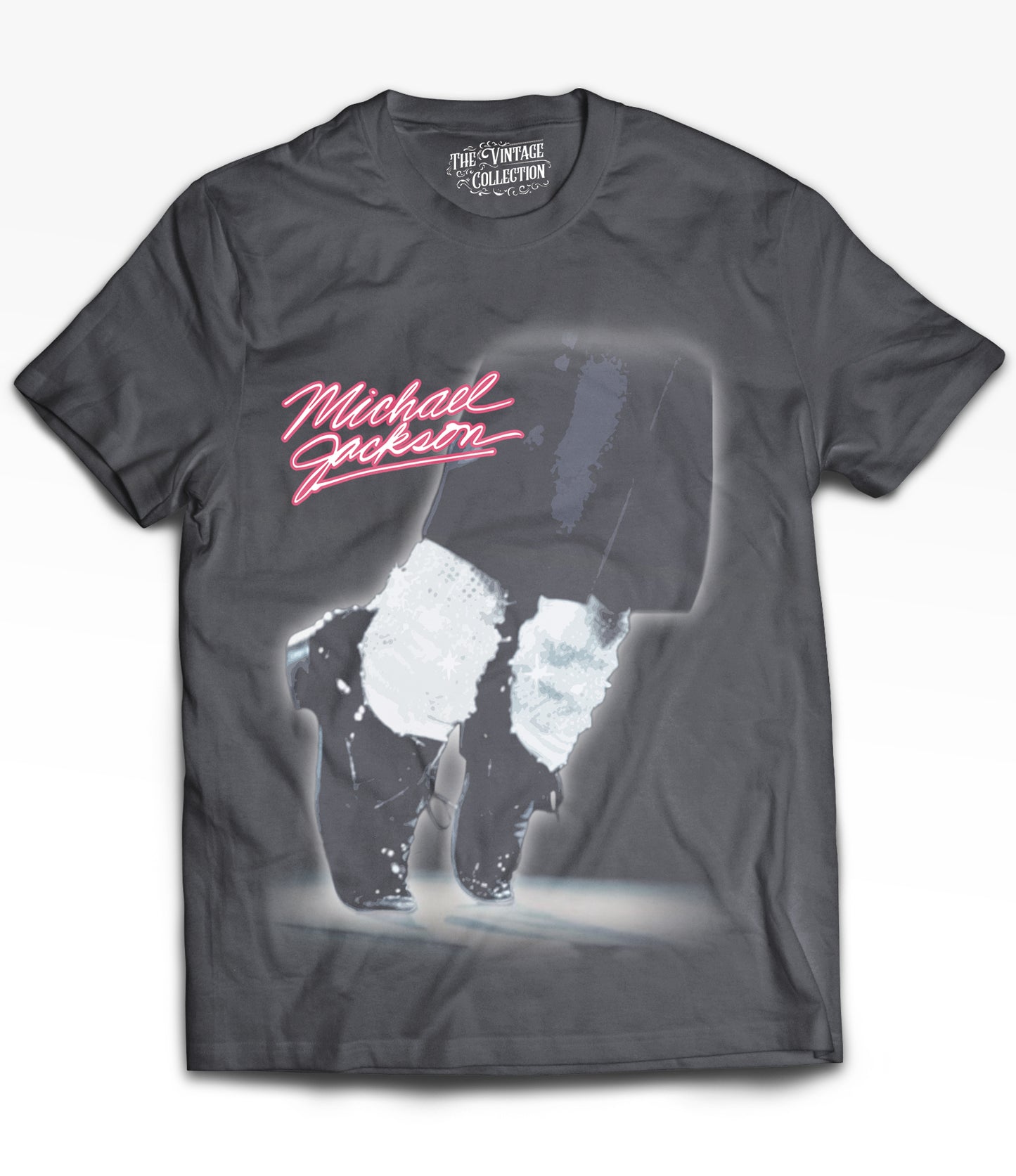 Michael Jackson Tribute Vintage Shirt: Front/Back (Vintage Black)