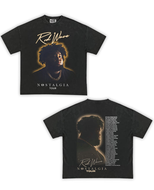 Rod Wave Tribute Vintage Shirt: Front/Back (Vintage Black)