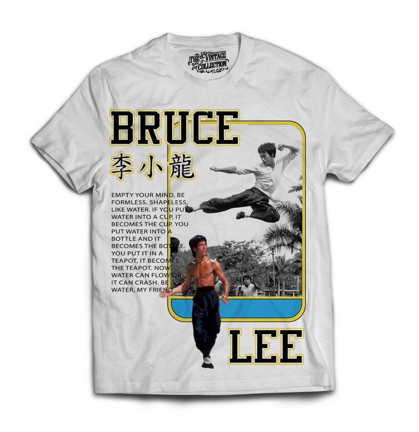 Bruce Lee Card Tribute T-Shirt (WHITE)