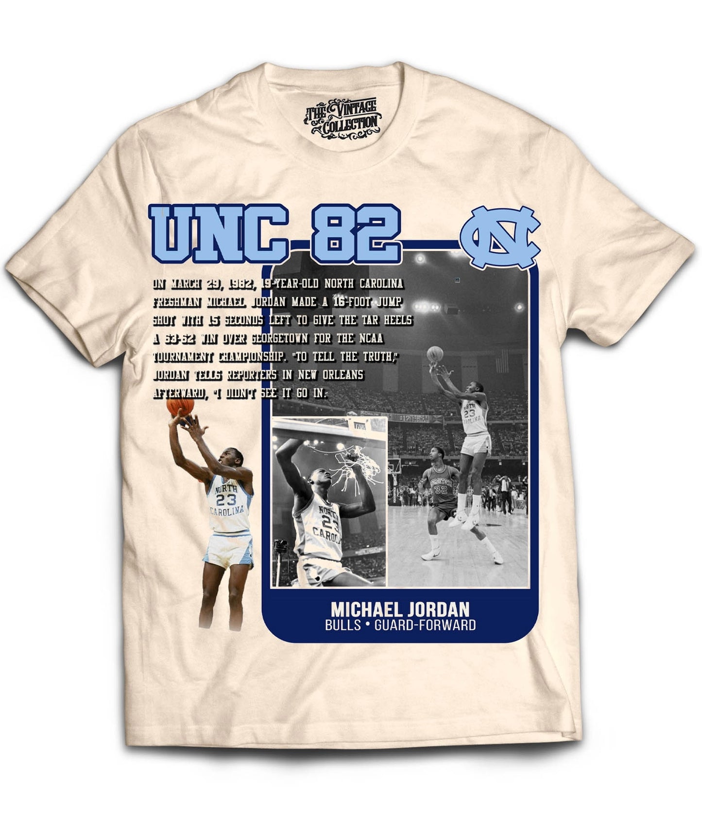 UNC 82 GOAT Tribute T-Shirt (CREAM)
